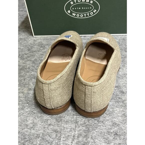 Stubbs Wooten Slippers Mens 10 Beige Tan Shoes‎ Linen Loafers OI Limited Edition - Picture 5 of 10